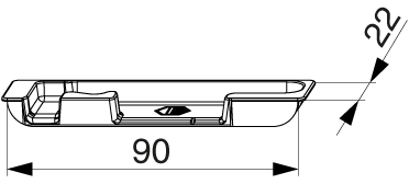 SCONTRO RIBALTA PER A4 SCOST. 13 MM DESTRO ARGENTO