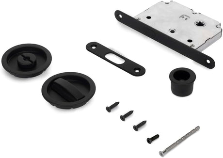 Kit Maniglia per Porte Scorrevoli Tondo Nero Brackle