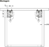 GUIDA CON MONTAGGIO INVISIBILE, HÄFELE MATRIX RUNNER UM A30, USCITA TOTALE, PORTATA FINO A 30 KG 500 MM
