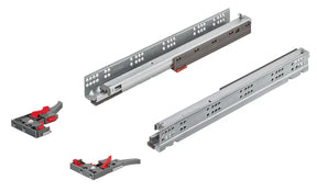 GUIDA CON MONTAGGIO INVISIBILE, HÄFELE MATRIX RUNNER UM A 30, USCITA TOTALE, PORTATA FINO A 30 KG, SCORRIMENTO SINCRONIZZATO 500 MM Hafele