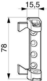 SUPPORTO FORBICE IN APPOGGIO 12/18 ARGENTO