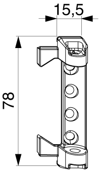 SUPPORTO FORBICE IN APPOGGIO 12/20 ARGENTO