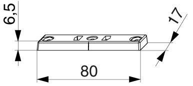 SCONTRO PER DELIMITATORE D'APERTURA BATTUTA LISCIA 12/18 CON VITE