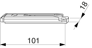 SCONTRO PER FORBICE SUPPLEMENTARE CANALINO EURO ARGENTO