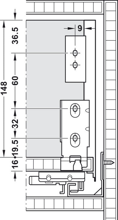 SPONDINA, MATRIX BOX SLIM A, ALTEZZA SPONDINA 175 MM 400 MM BIANCO