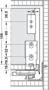 SPONDINA, MATRIX BOX SLIM A, ALTEZZA SPONDINA 175 MM 400 MM BIANCO