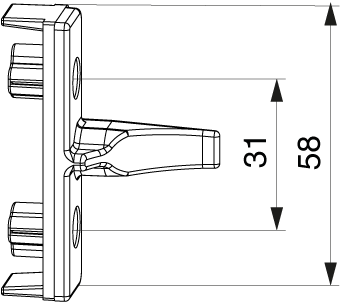 CERNIERA CENTRALE A SCOMPARSA INCASSO PER CAVA FERRAMENTA PARTE ANTA
