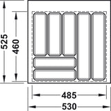 INSERTO PER CASSETTI, UNIVERSALE, ALTEZZA 55 MM