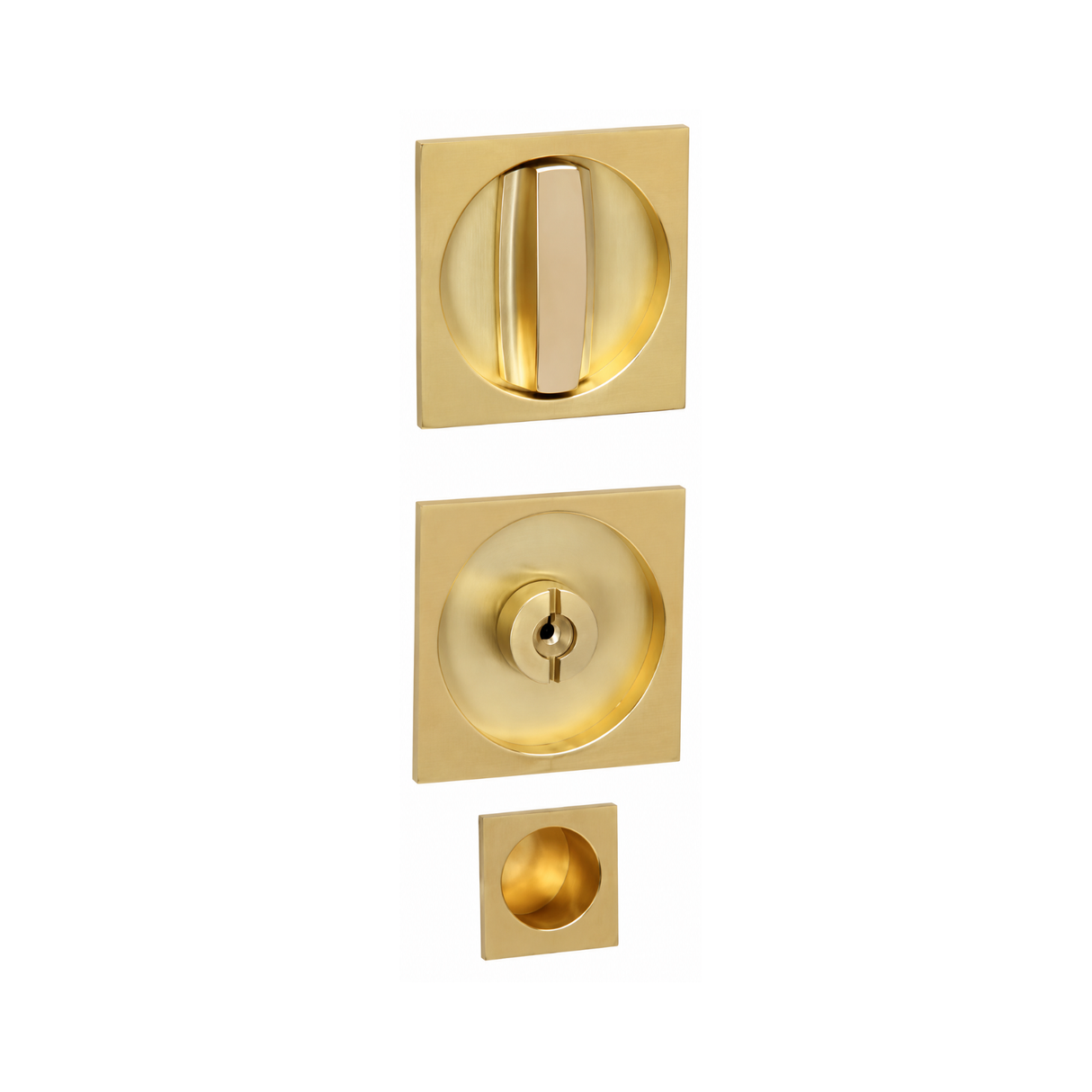 Kit Maniglia per Porte Scorrevoli Quadrato Oro Brackle