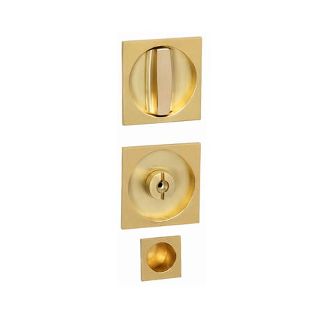 Kit Maniglia per Porte Scorrevoli Quadrato Oro Brackle