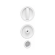Kit Maniglia per Porte Scorrevoli Tondo Bianco Brackle
