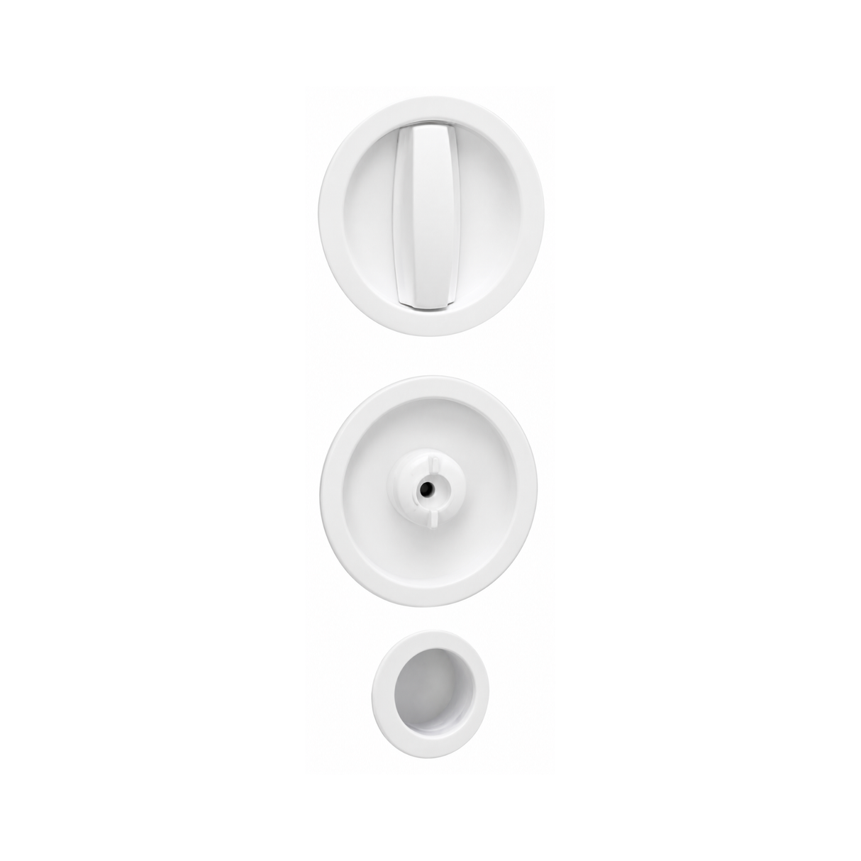 Kit Maniglia per Porte Scorrevoli Tondo Bianco Brackle