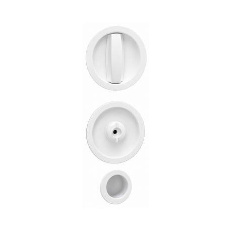 Kit Maniglia per Porte Scorrevoli Tondo Bianco Brackle