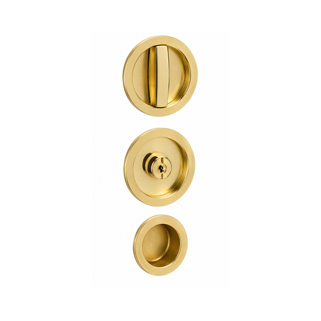 Kit Maniglia per Porte Scorrevoli Tondo Oro Brackle