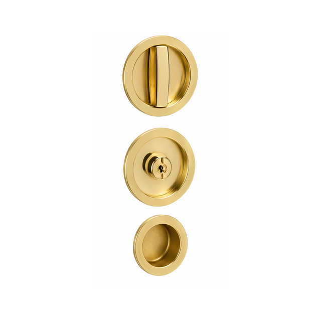 Kit Maniglia per Porte Scorrevoli Tondo Oro Brackle