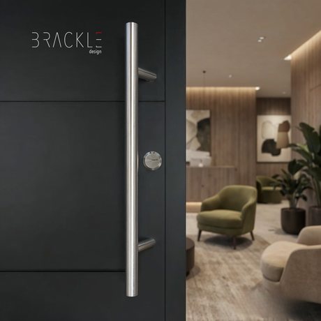 Maniglione 302 Zancato Per Porta In Acciaio Inox Brackle