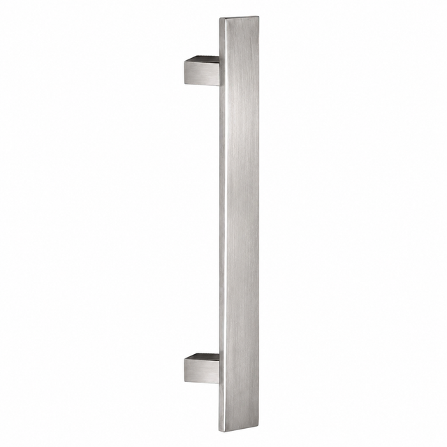 Maniglione per Porta Modello Rettangolare Zancato In Acciaio Inox Brackle