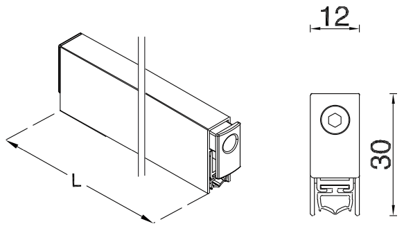 D13534 GUARNIZIONE SOTTOPORTA L= 959 12X30