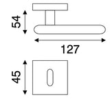 Brackle maniglia per porta selene, finitura cromo satinato, immagine 5