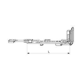 CATENACCIO ORIZZONTALE MM PROLUNGABILE CON 1 FUNGO LBB 240-1.800 ARGENTO Maico