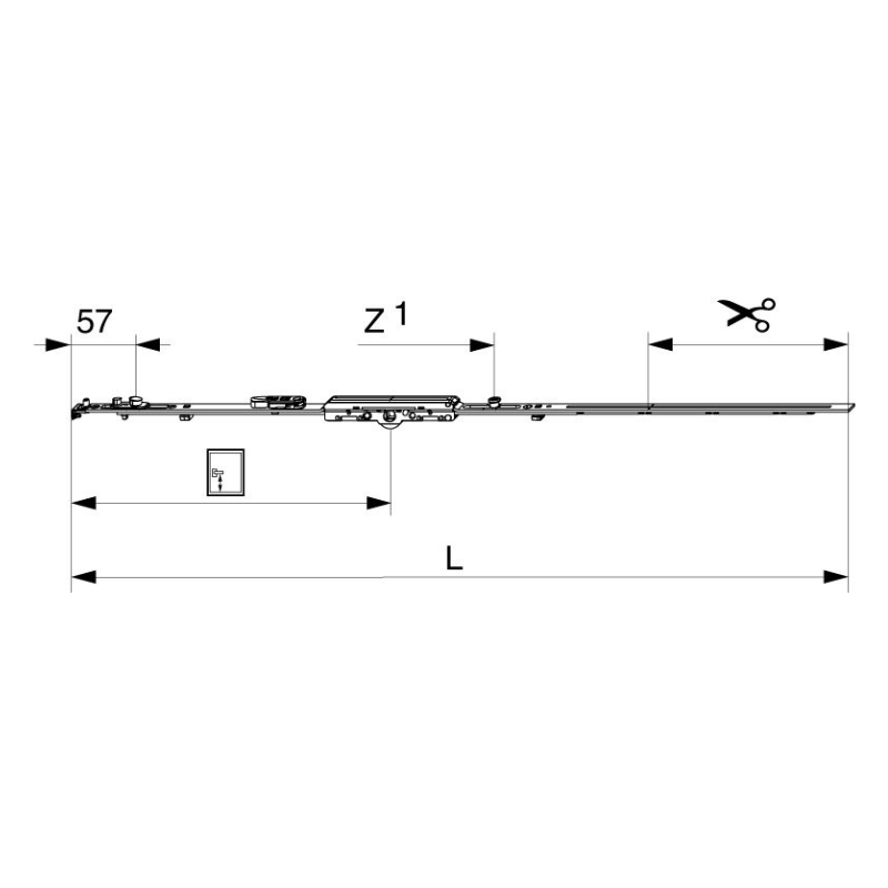 Cremonese Multi Matic 840 E6,5 fix con bilanciere con 1 fungo HBB 661-840 HM300 argento