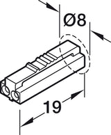 Cavo, per Häfele Loox5 24 V modulare con connettore a clip a 2 poli (monocromatico o tecnica a 2 fili multi-white)