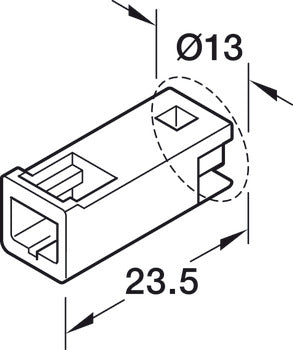 Cavo prolunga.Hafele Loox5 monocromatico. 24 V.