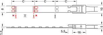 STRIP LED 3074 24V/9.6W Da completare