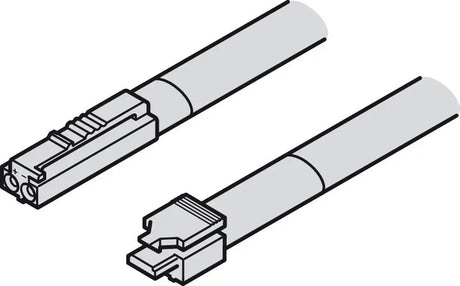 CAVO, PER HÄFELE LOOX5 24 V MODULARE CON CONNETTORE A CLIP A 2 POLI (MONOCROMATICO O TECNICA A 2 FILE MULTI-WHITE) Hafele