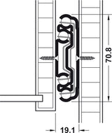 Uscita totale, Accuride 7957, portata fino a 160 kg, acciaio, montaggio laterale/a squadra