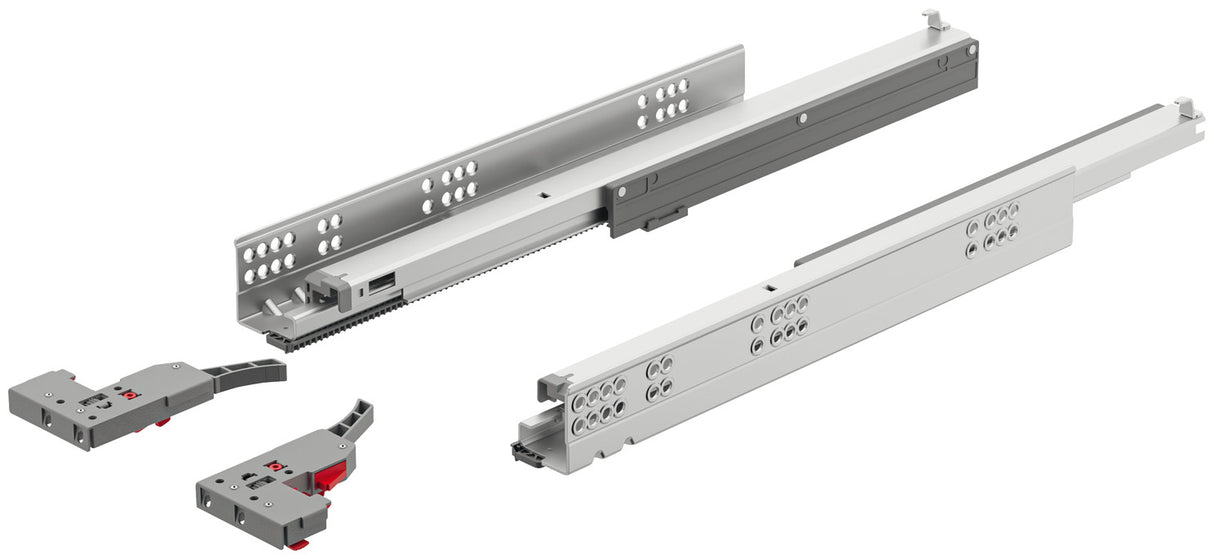 GUIDA CON MONTAGGIO INVISIBILE, HÄFELE MATRIX RUNNER UM A 30, USCITA TOTALE, PORTATA FINO A 30 KG, SCORRIMENTO SINCRONIZZATO